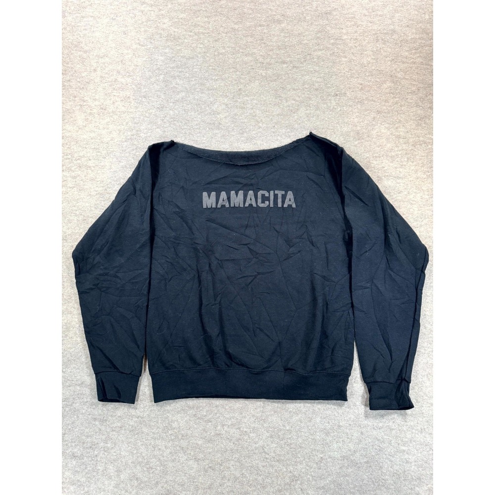 Mamacita Sweatshirt Womens Black Long Sleeve Outdoor Winter Warm Scoop Neck M